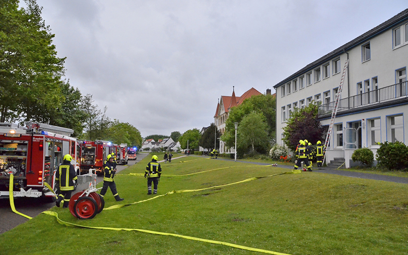 Großübung der Feuerwehr Norderney im Kinderkurheim Arnsberg