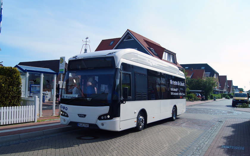 Elektrobus auf Norderney im Testbetrieb