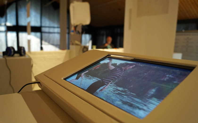 Monitor in der Sonderausstellung des Norderneyer Museums Nordseeheilbad
