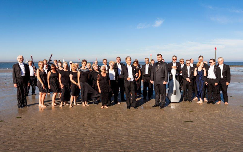 Warschauer Symphonieorchester am Strand von Norderney