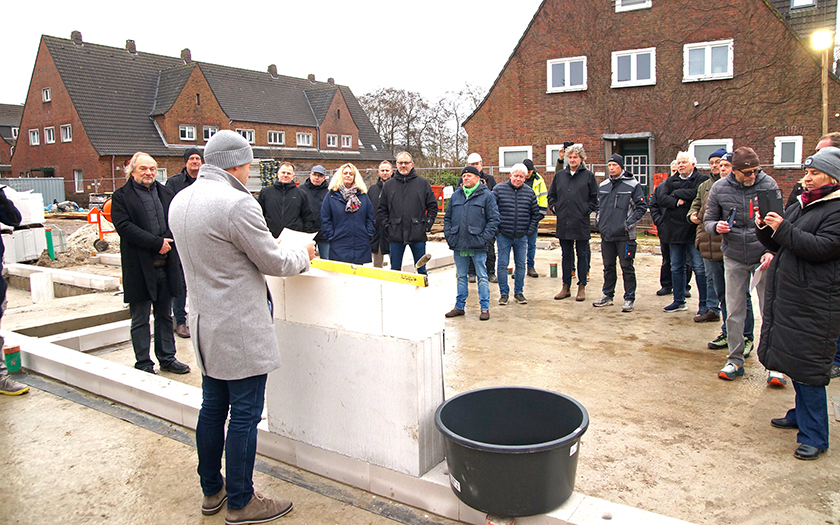 Grundsteinlegung Personalwohnhaus der Stadt